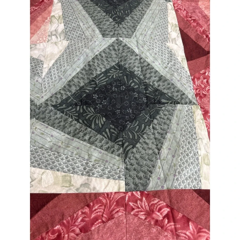 Machine made Homemade Cotton Quilt Top Piece 43.5